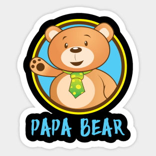 Papa Bear' Cute Papa Bear Couple Sticker